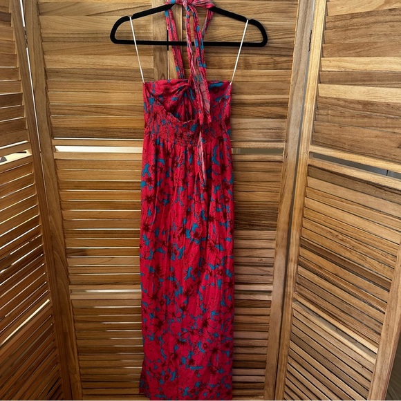 Xirena Cotton Floral Halter Neck Midi Dress size XS - Picture 7 of 7